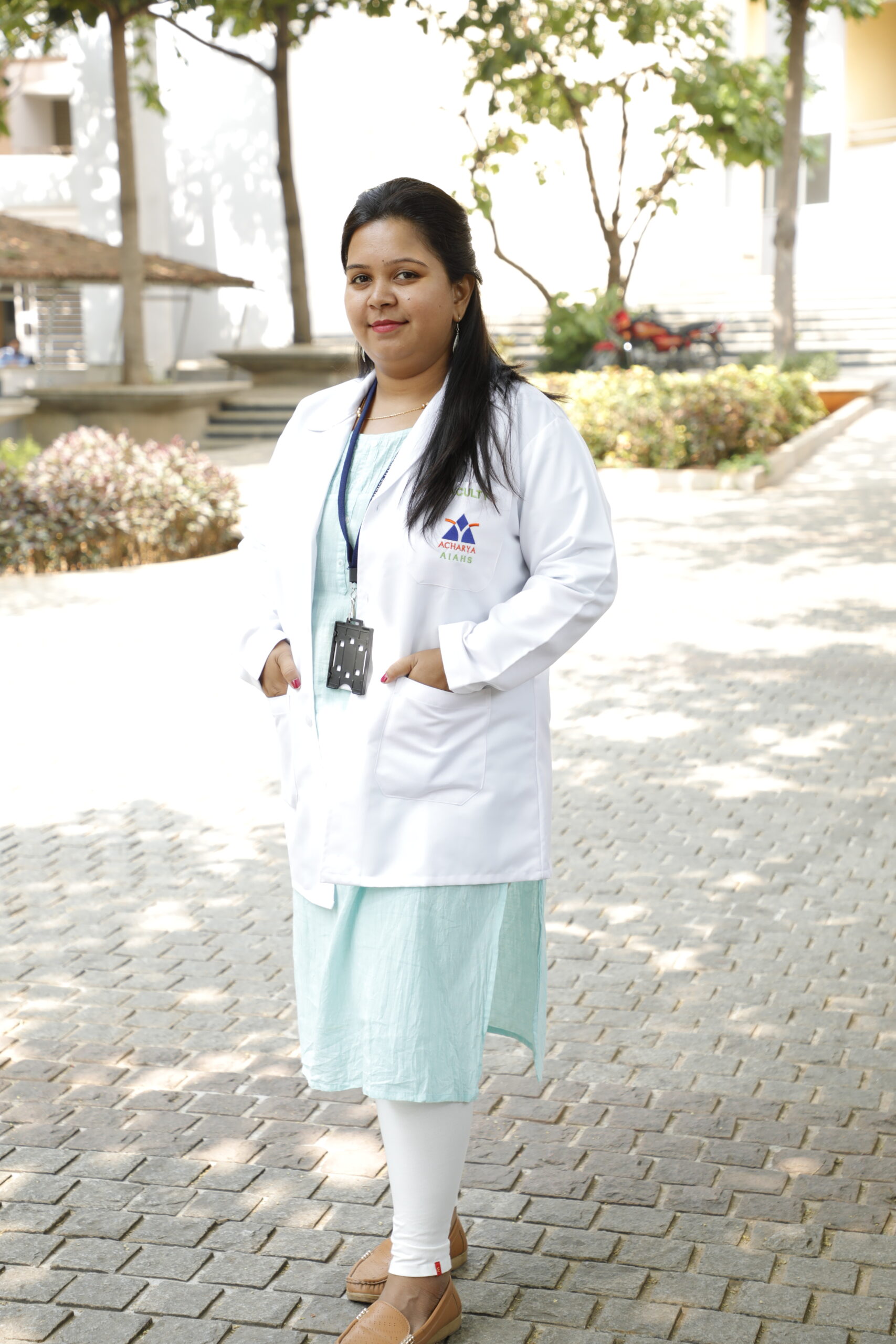 This picture is of Sanhita Chakraborty who is a faculty of optometry